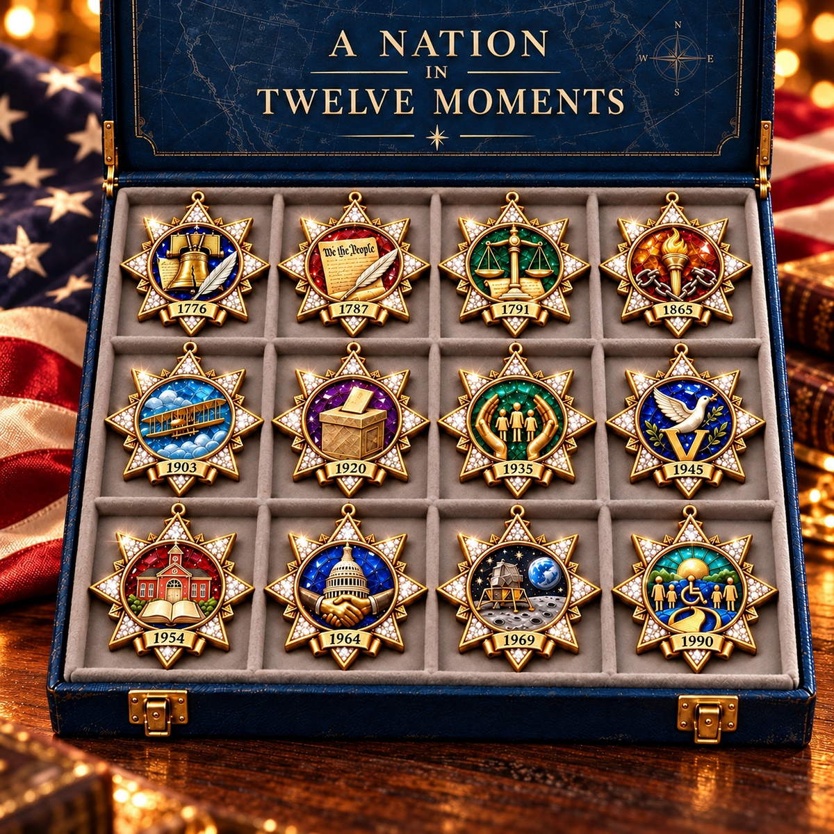 🦅A Nation in Twelve Moments Christmas Commemorative Ornament