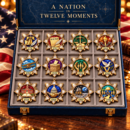 🦅A Nation in Twelve Moments Christmas Commemorative Ornament