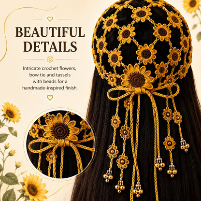 🔥last Day 49% Off - ☀ 🌻 Knitted Sunflower Hollow-out Baseball Cap