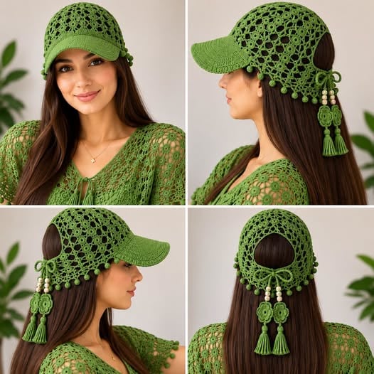 🔥last Day 49% Off - ☀ 🌻 Knitted Sunflower Hollow-out Baseball Cap