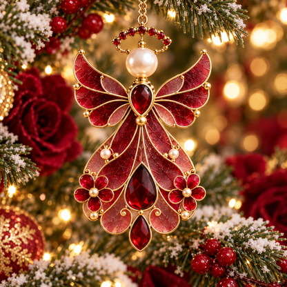 ✨👼12-Month Birthstone Angel Ornament Collection – Stained Glass Christmas Tree Decorations & Meaningful Keepsake Gifts