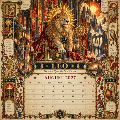 2027 Zodiac Grimoire Calendar™ | 12 Signs, 12 Forbidden Chapters