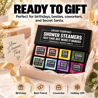 ✨Bad Day Shower Steamers Gift Set – 8 Scented Self-Care Shower Tablets