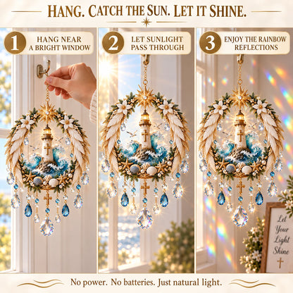 ✝️3D Christian Crystal Suncatcher | 5 Faith-Inspired Window Designs with Cascading Rainbow Crystals ✨