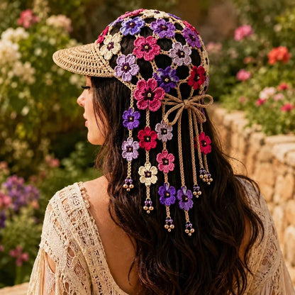 🔥last Day 49% Off - ☀ 🌻 Knitted Sunflower Hollow-out Baseball Cap