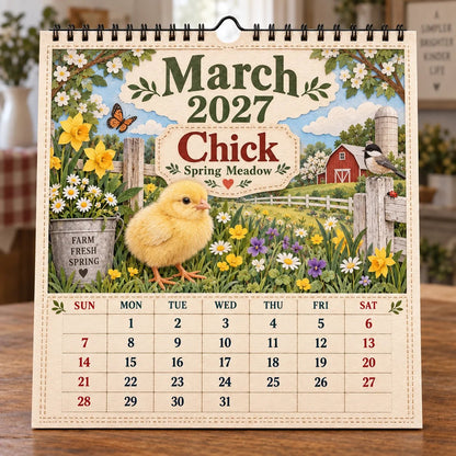 🐄 2027 Farm Animals & Country Life Wall Calendar