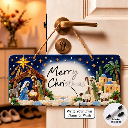 ⏳ Last Day 49% OFF – 🎄 Beginner-Friendly DIY Sea Glass Christmas Hanging Sign Kit | 8 Festive Designs with Handwritten Personalization ✍️