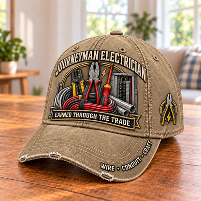⚡ Journeyman Electrician Earned Through The Trade Baseball Cap