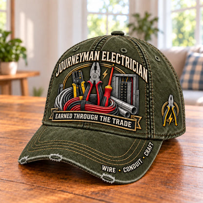 ⚡ Journeyman Electrician Earned Through The Trade Baseball Cap