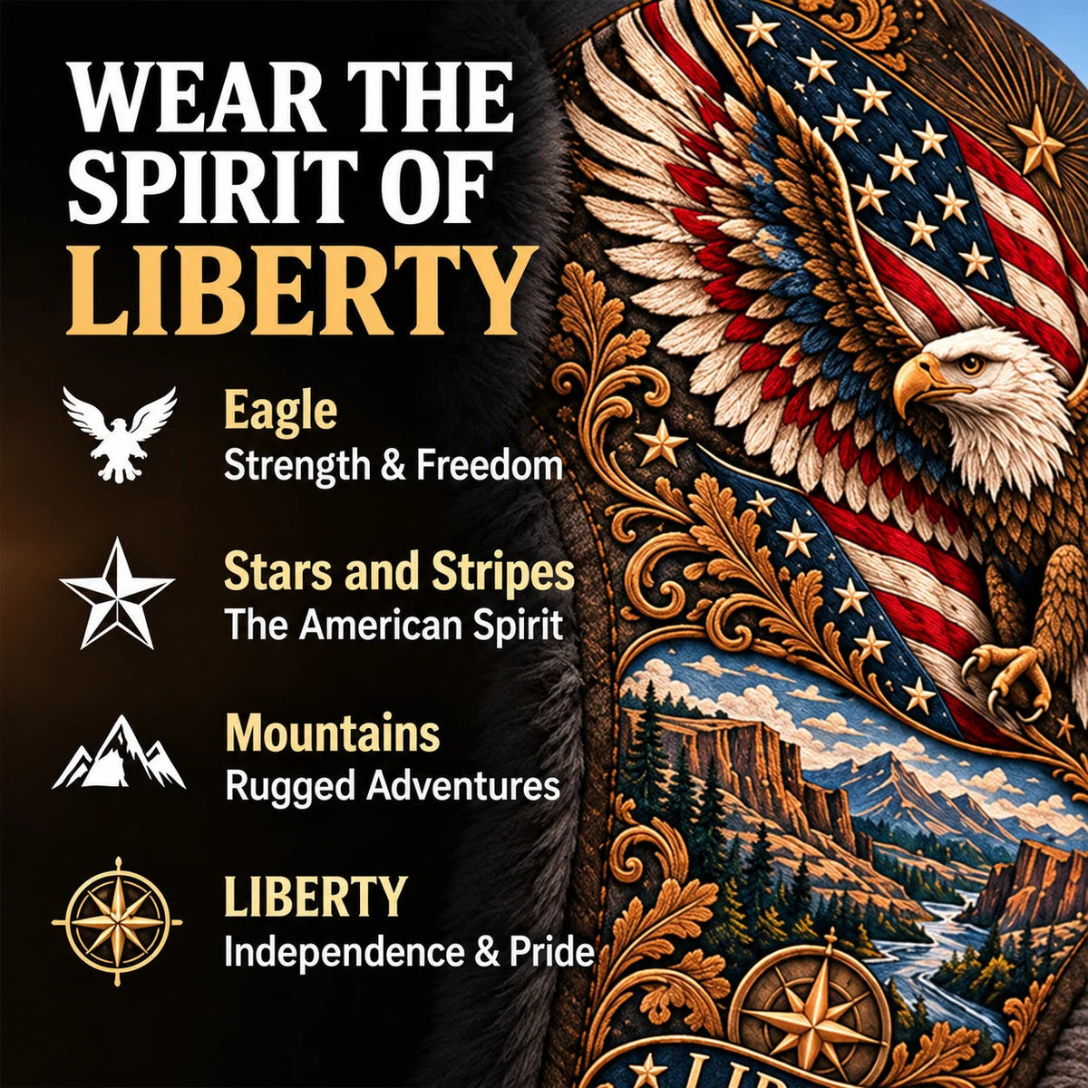 ⏳ Last Day 49% OFF – 🦅'Wings of Freedom' Winter Ear-Flap Hat with Plush Lining❄️