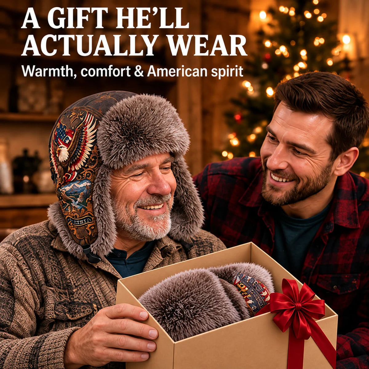 ⏳ Last Day 49% OFF – 🦅'Wings of Freedom' Winter Ear-Flap Hat with Plush Lining❄️