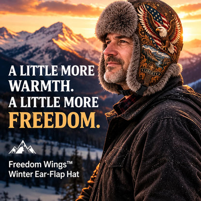 ⏳ Last Day 49% OFF – 🦅'Wings of Freedom' Winter Ear-Flap Hat with Plush Lining❄️