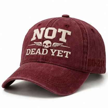💥Flash Sale – Up to 50% Off! 🧢NOT DEAD YET Veteran Dad Hat