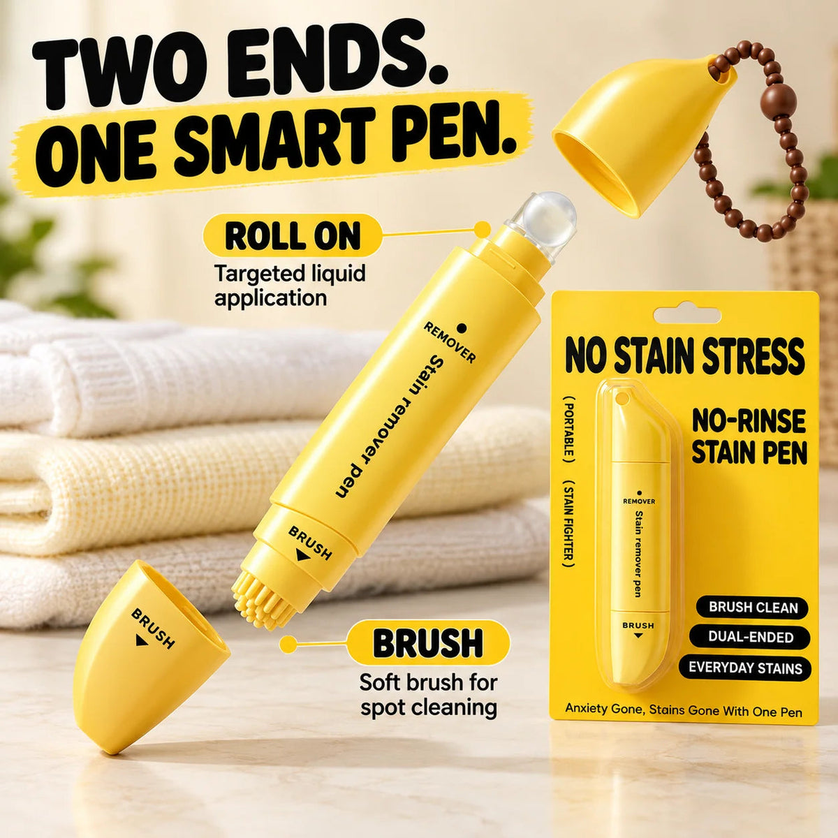 💕Buy 1 Get 1 Free🎁🖊️ Portable Dual-Head Stain Remover Pen
