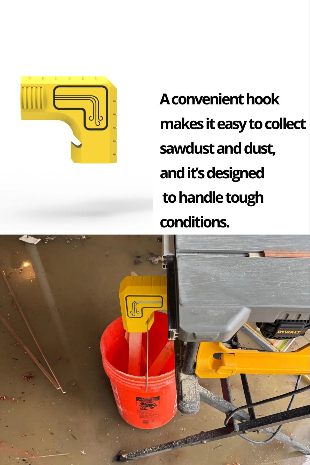 🛠️ Table Saw Dust Collection Adapter for DeWALT DW745 & DWE7485
