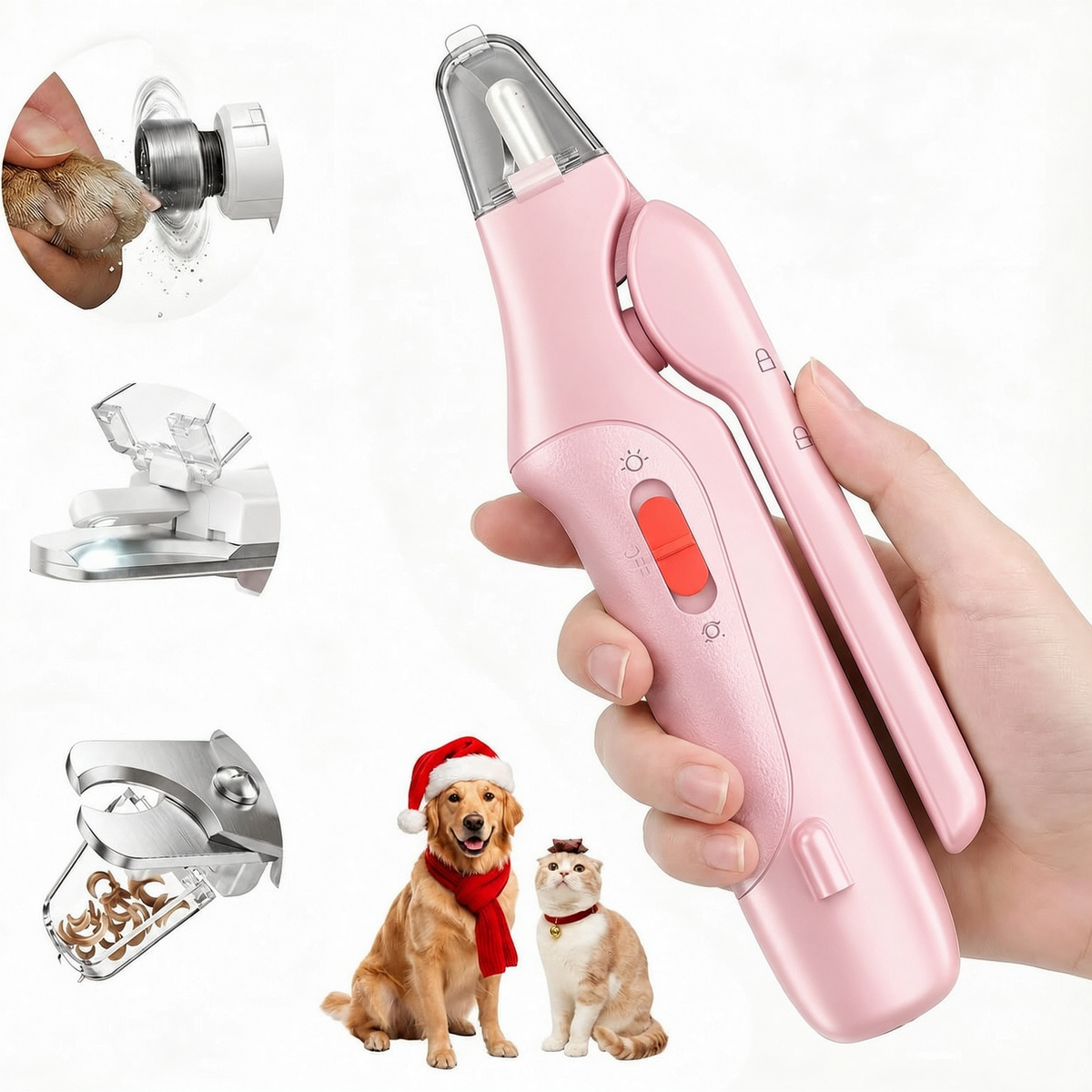 Green pet nail grooming tool