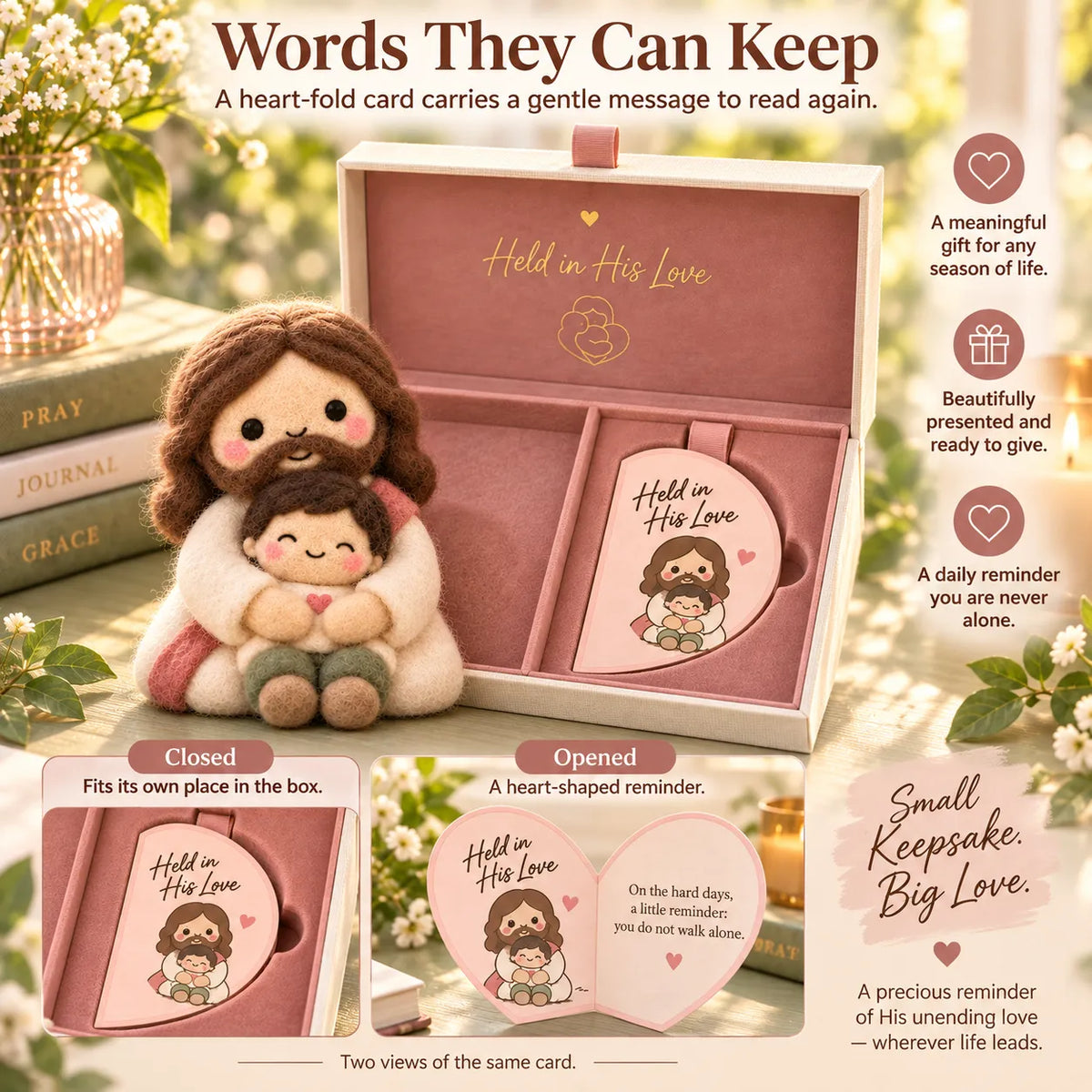 ⏳ Last Day 49% OFF – ✝️👼Faith-Inspired Felt Keepsake Gift Set | 6 Meaningful Designs with Matching Message Card & Gift Box 🎁