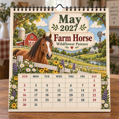 🐄 2027 Farm Animals & Country Life Wall Calendar