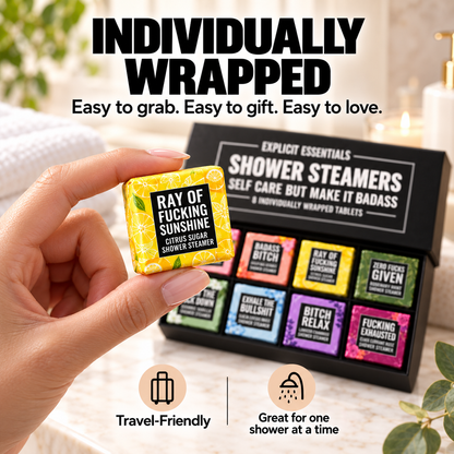✨Bad Day Shower Steamers Gift Set – 8 Scented Self-Care Shower Tablets