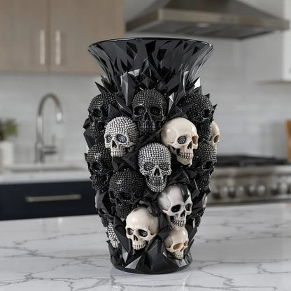 💀💎 Crystal Skull Vase – Where Darkness Meets Elegance ✨