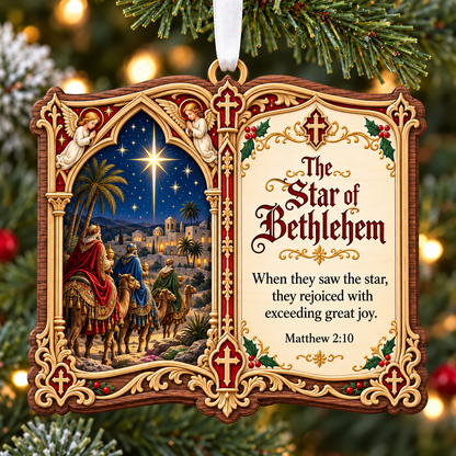 👼✝️Christian Christmas Bible Verse Book Ornament – Nativity Scripture Keepsake