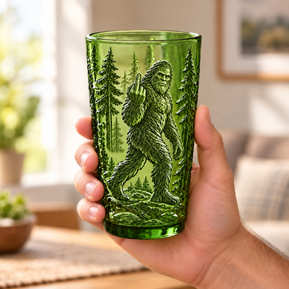 Vintage Green Bigfoot Drinking Glasses