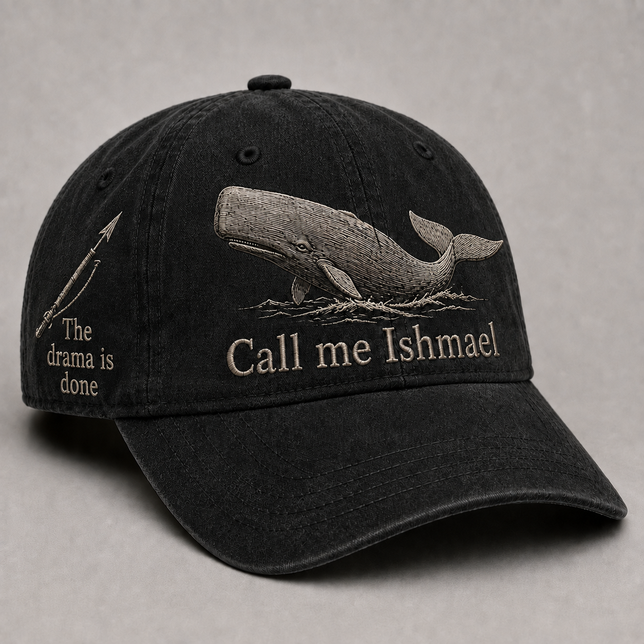 ⚓🐋 Call Me Ishmael MOBY-DICK Embroidered Vintage Cap