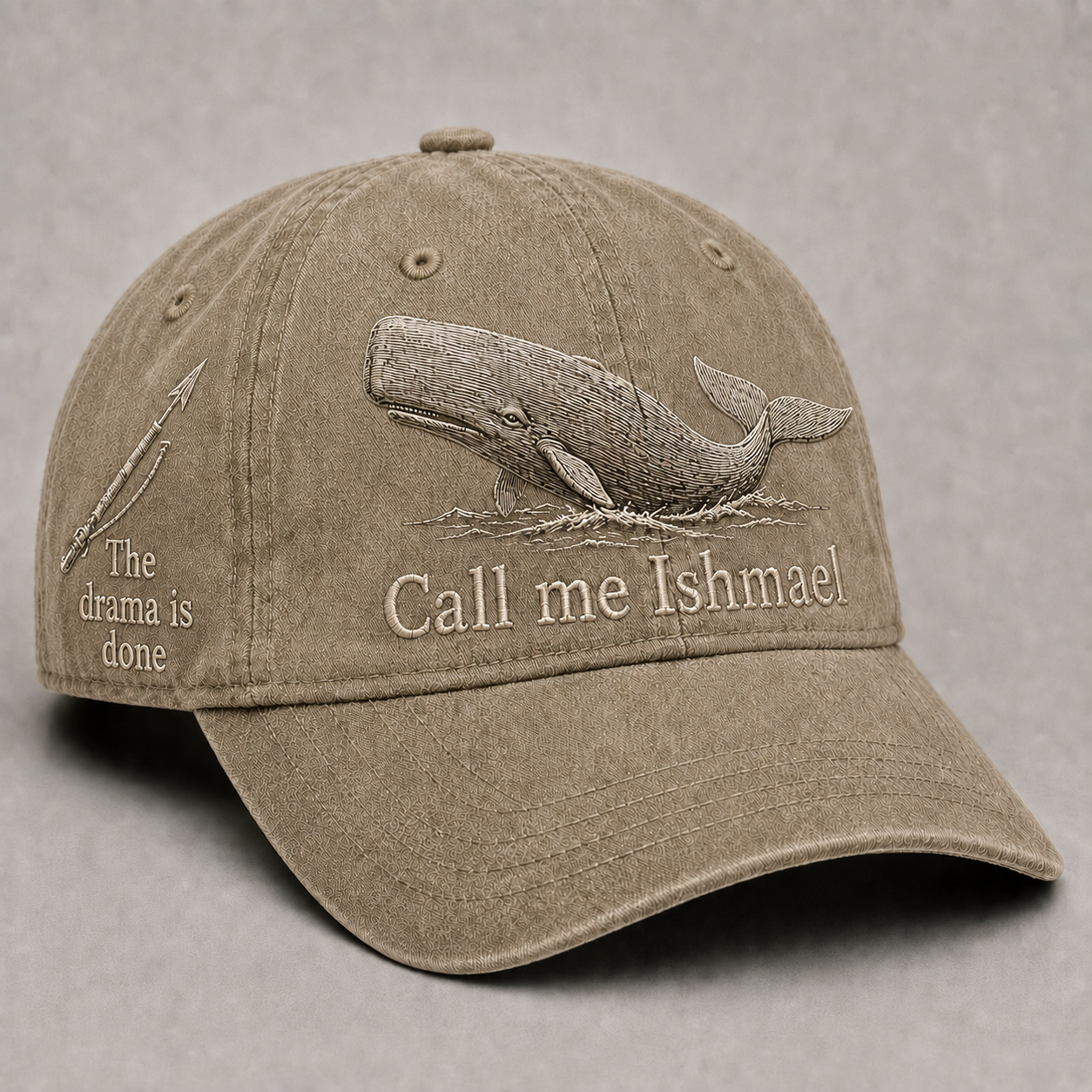 ⚓🐋 Call Me Ishmael MOBY-DICK Embroidered Vintage Cap