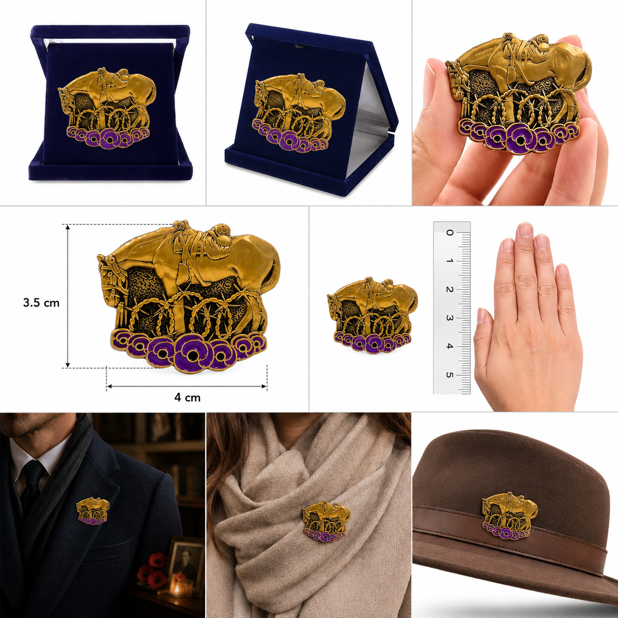 🐴💜War Horse Remembered Brooch