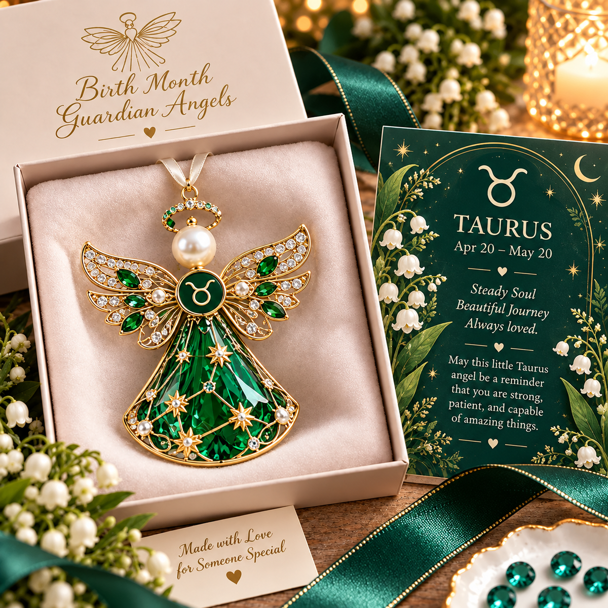 🌟Christmas Zodiac Birthstone Guardian Angel Card👼
