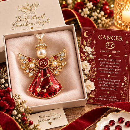 🌟Christmas Zodiac Birthstone Guardian Angel Card👼