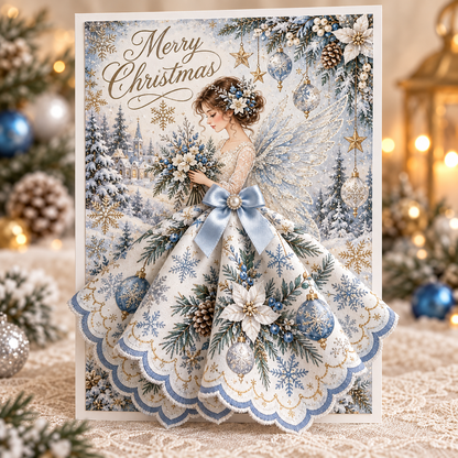 3D Christmas Angel Greeting Card