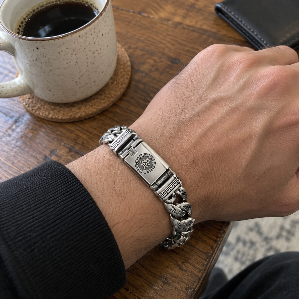 Men's Retro Six-Syllable Mantra Bracelet