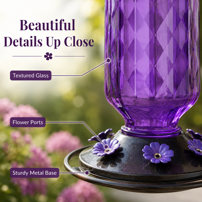 Glass Hummingbird Feeder