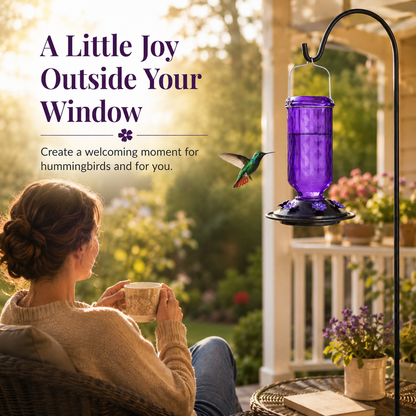 Glass Hummingbird Feeder