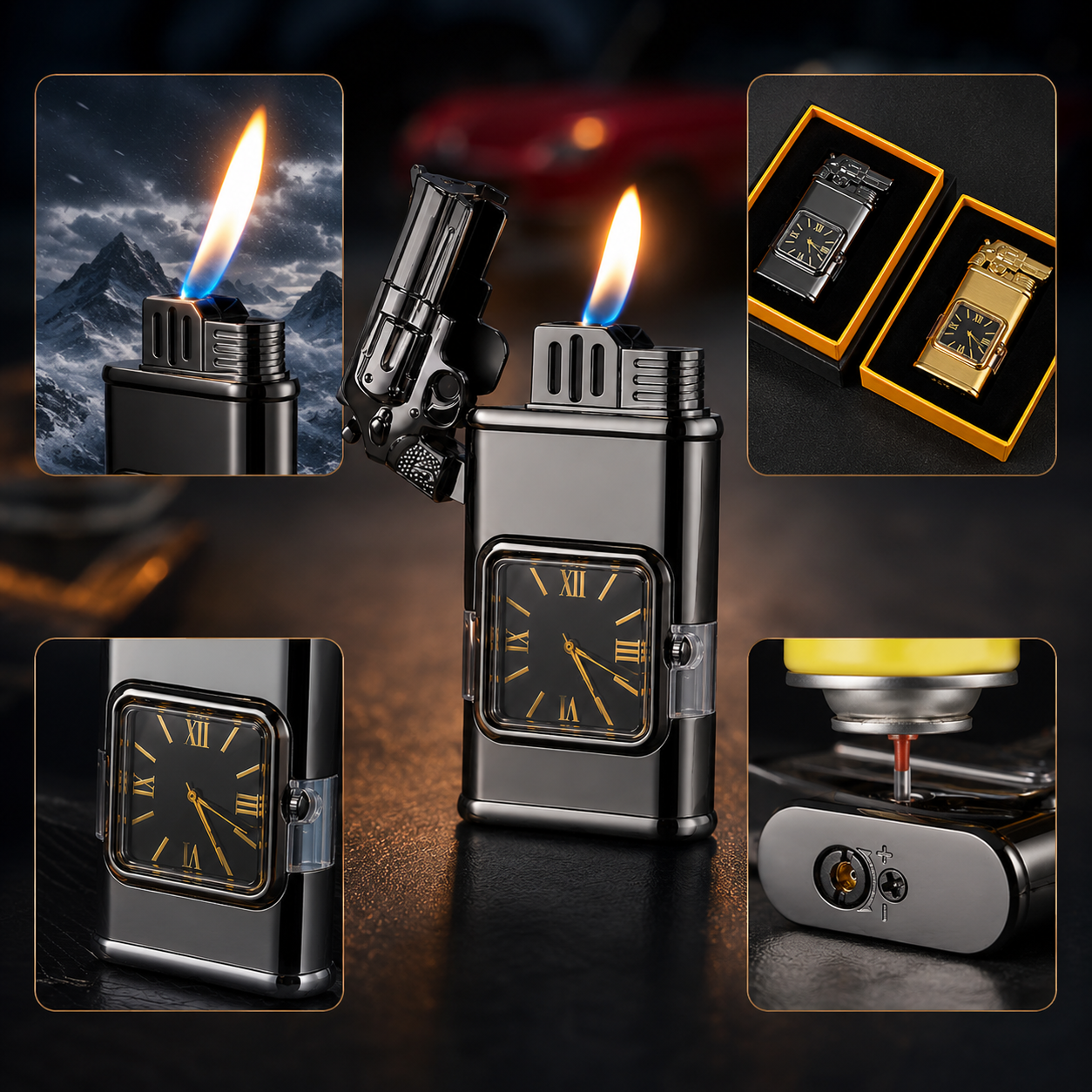 🔥Last Day 49% Off 🔥Windproof Lighter, Vintage Wrist Watch, Jet Flame Torch Lighter