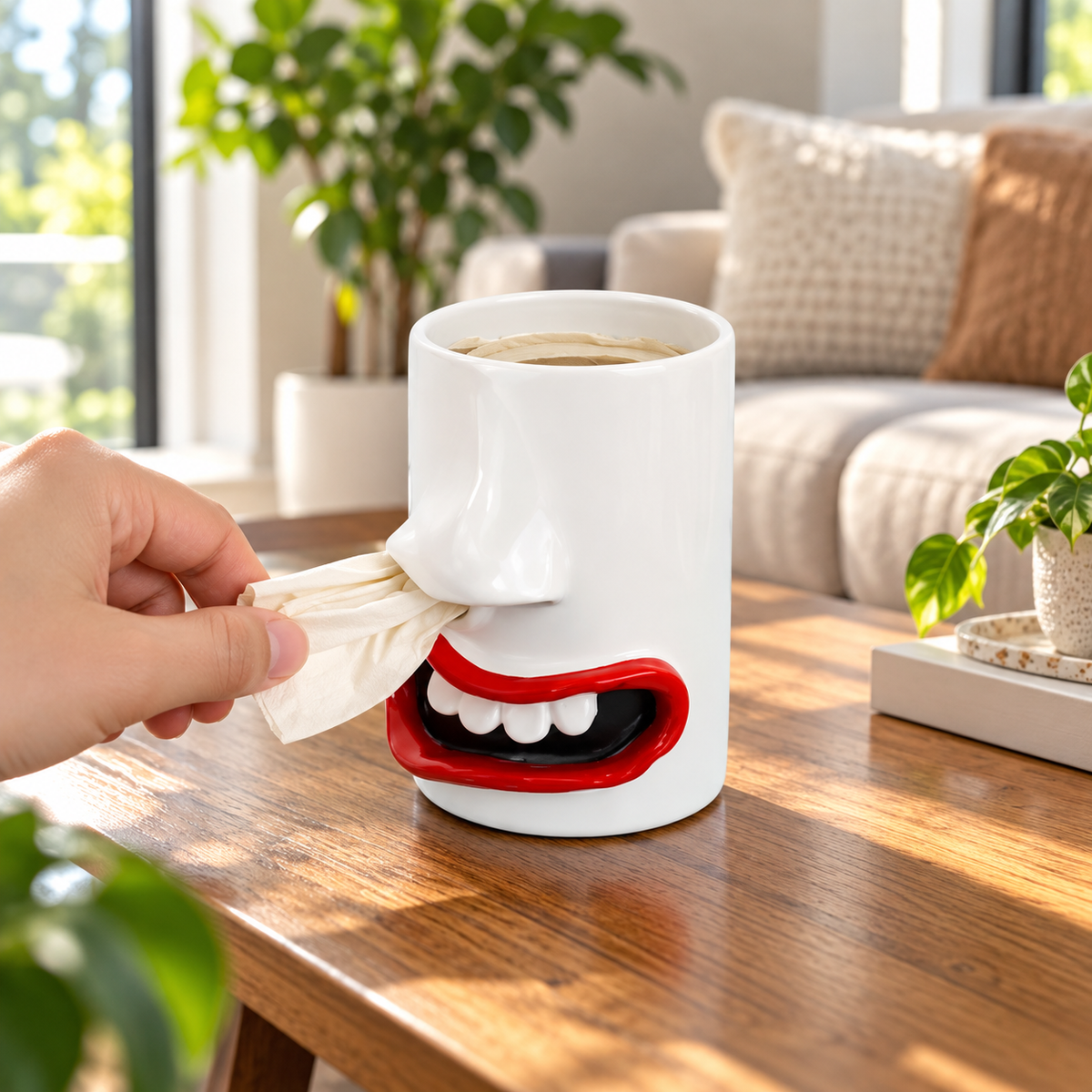 Creative Nose Picking Resin Tissue Box