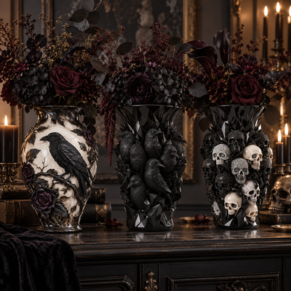 💀💎 Crystal Skull Vase – Where Darkness Meets Elegance ✨