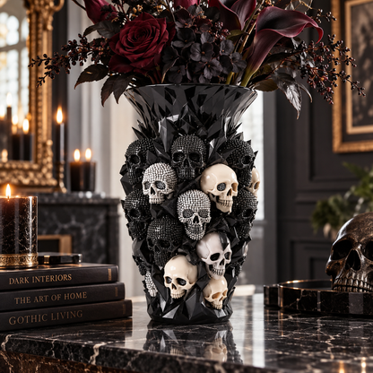 💀💎 Crystal Skull Vase – Where Darkness Meets Elegance ✨