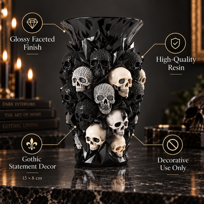 💀💎 Crystal Skull Vase – Where Darkness Meets Elegance ✨