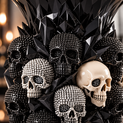 💀💎 Crystal Skull Vase – Where Darkness Meets Elegance ✨
