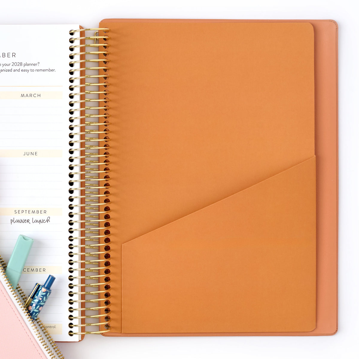 2027 clay home planner back pocket folder