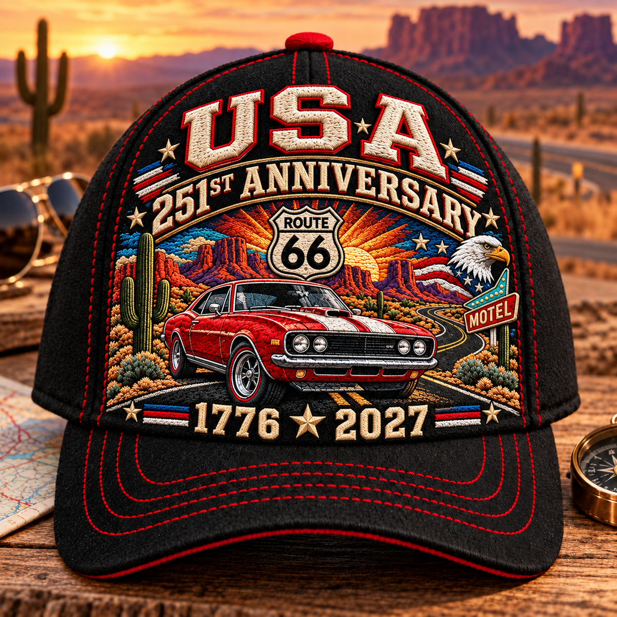 🔥LAST DAY 50% OFF - 🦅United States 251st Anniversary 1776–2027 – Premium Embroidered Heritage Cap 100% Cotton