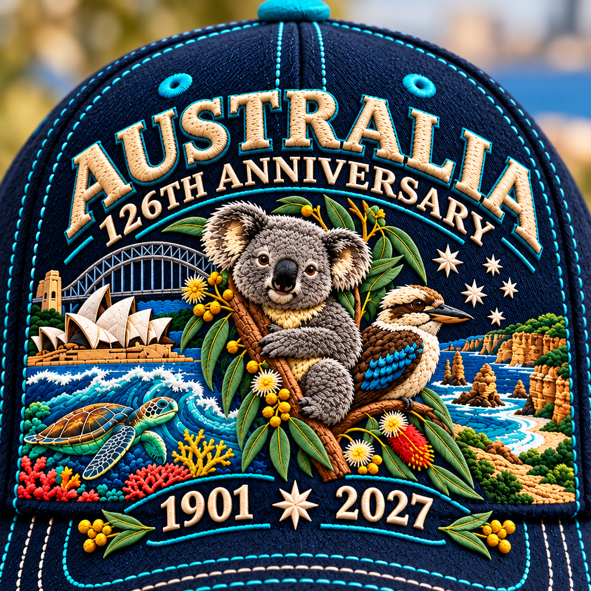LAST DAY 50% OFF - 🦘Australia 126th Anniversary 1901–2027 – Premium Embroidered Heritage Cap 100% Cotton