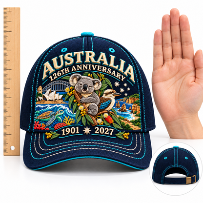 LAST DAY 50% OFF - 🦘Australia 126th Anniversary 1901–2027 – Premium Embroidered Heritage Cap 100% Cotton