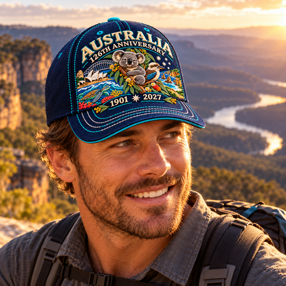 LAST DAY 50% OFF - 🦘Australia 126th Anniversary 1901–2027 – Premium Embroidered Heritage Cap 100% Cotton
