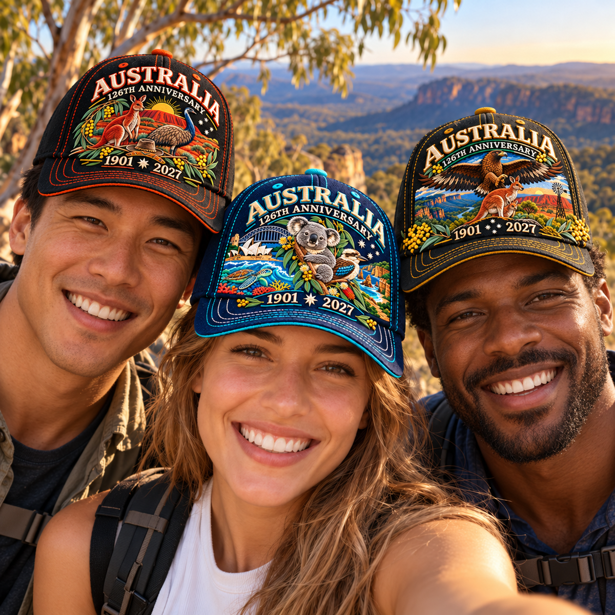 LAST DAY 50% OFF - 🦘Australia 126th Anniversary 1901–2027 – Premium Embroidered Heritage Cap 100% Cotton