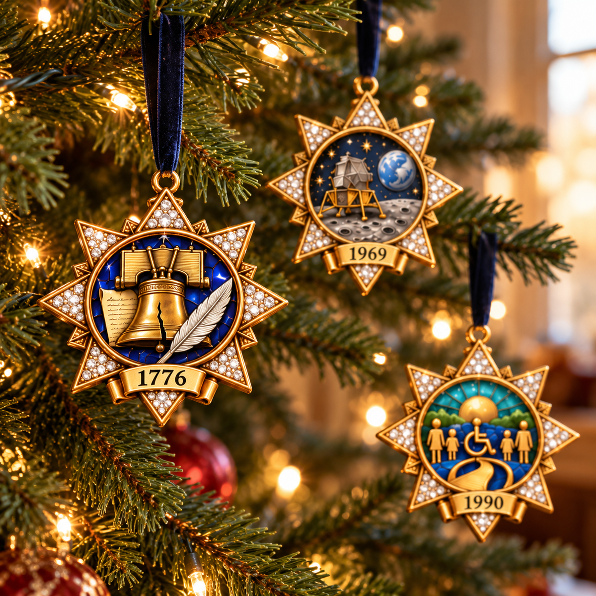🦅A Nation in Twelve Moments Christmas Commemorative Ornament