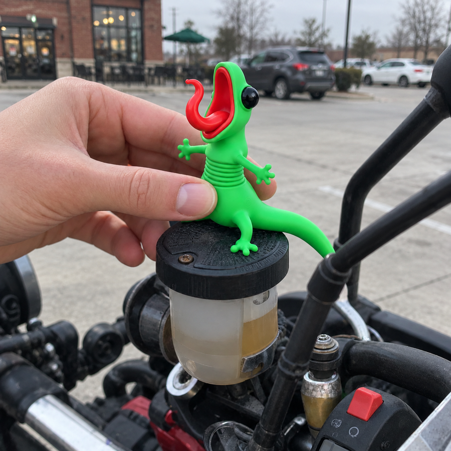 Customer product photo on a motorcycle