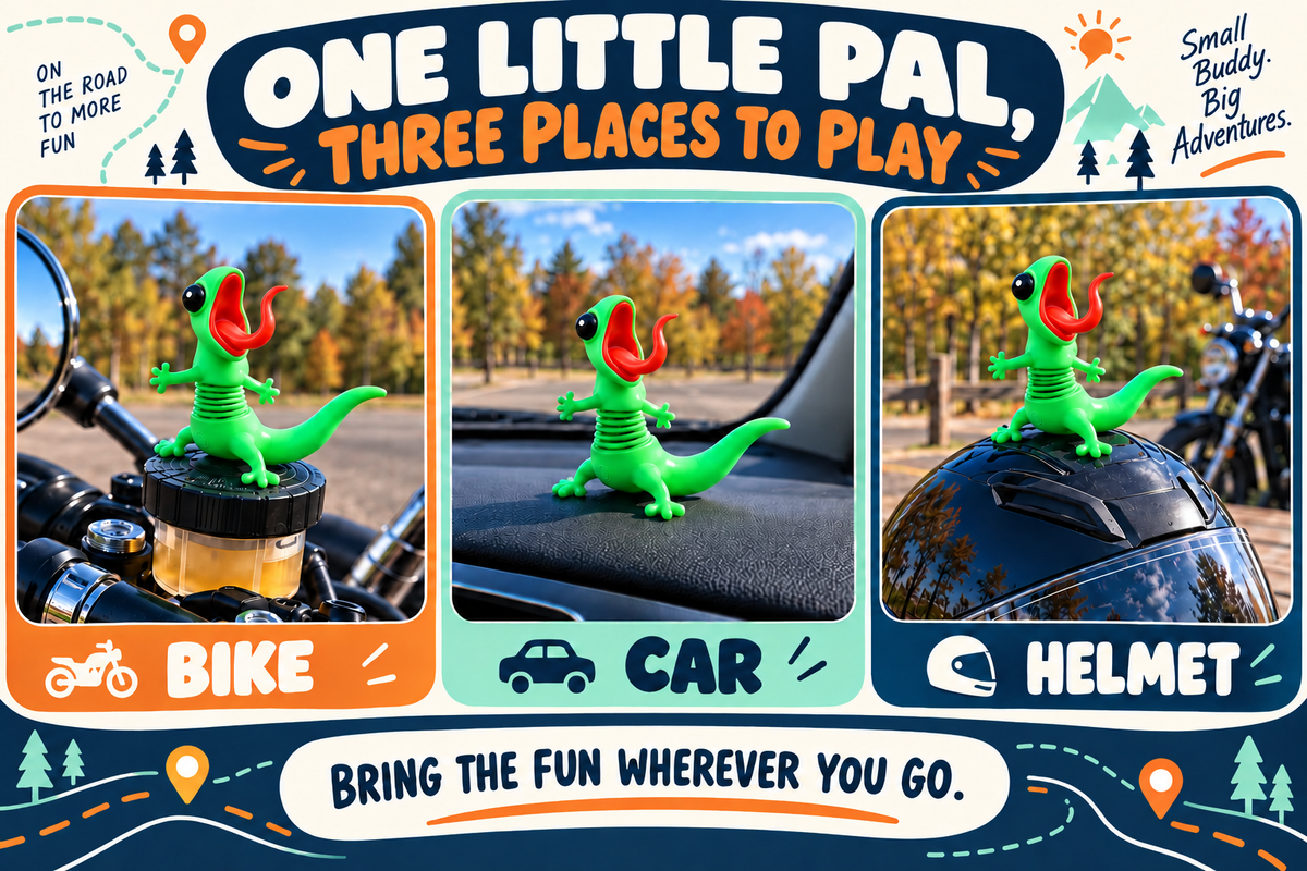 Graphic showing display placement on different ride surfaces